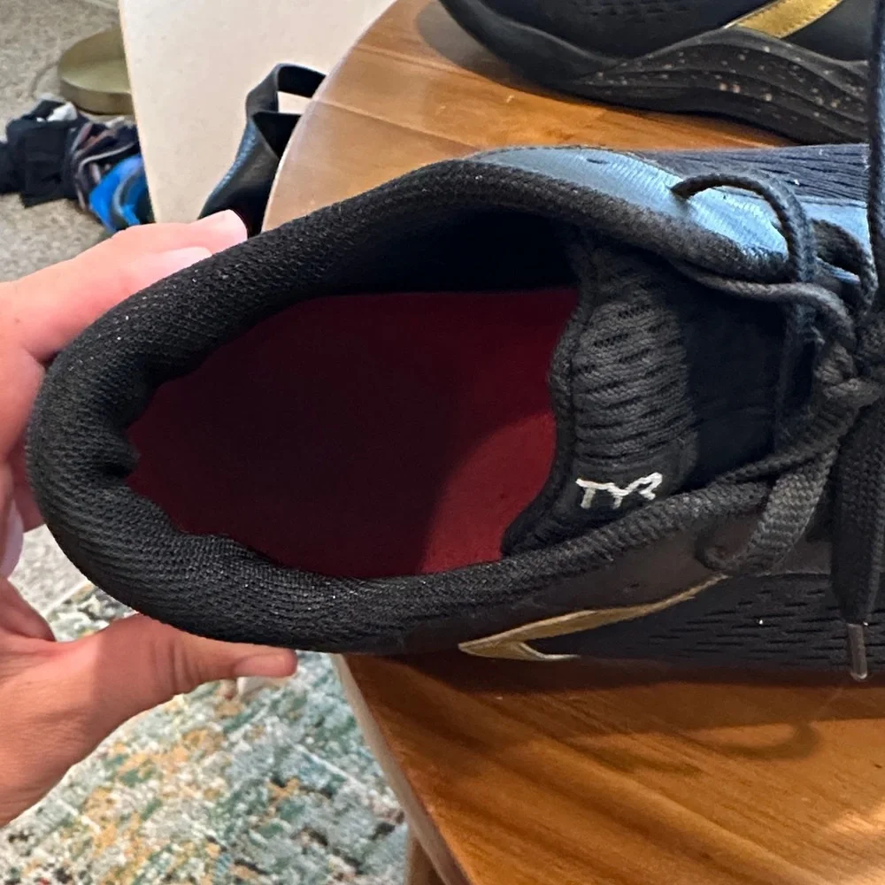 TYR CXT-1 Trainer Men's Black & Gold Size 12 Cross Fit Strength Training Shoes - Picture 3 of 9